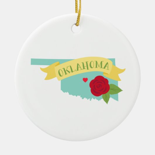 Oklahoma Keramisch Ornament (Voorkant)