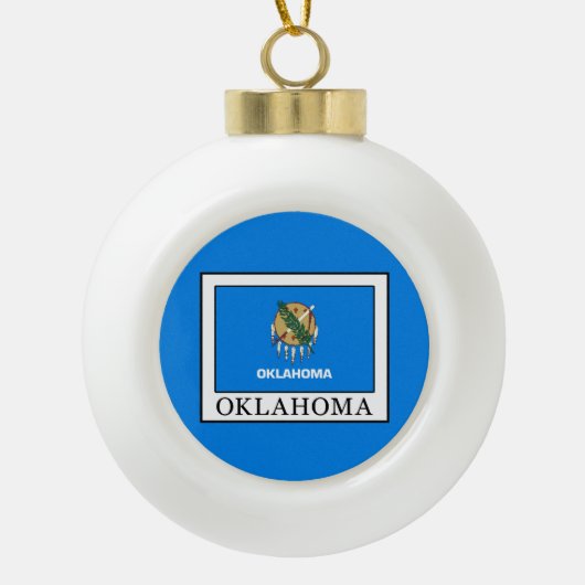 Oklahoma Keramische Bal Ornament (Voorkant)