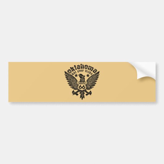 Oklahoma krijgt je icks route 66 bumpersticker (Voorkant)