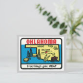 Oklahoma  label briefkaart (Staand voorkant)