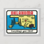 Oklahoma  label briefkaart (Voorkant)