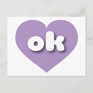 Oklahoma lavender hart - ik hou van ok briefkaart