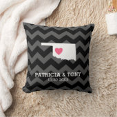 Oklahoma Map Home State Love met optioneel hart Kussen (Deken)