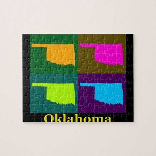Oklahoma Map Legpuzzel (Horizontaal)