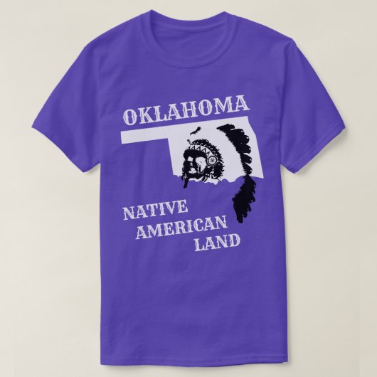 Oklahoma Native Amerikaans Land T-shirt (Design voorkant)
