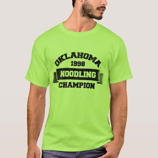 Oklahoma Noodling Champion T-shirt (Voorkant)