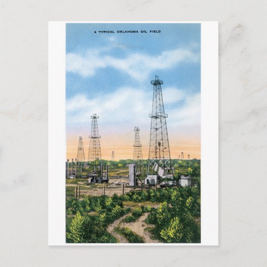 Oklahoma Oil Field Briefkaart (Voorkant)