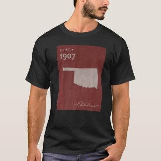 Oklahoma OK Kaart Grunge staatsgrafische vrouwen T-shirt