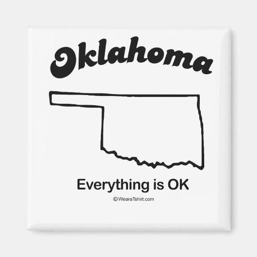 OKLAHOMA - "OKLAHOMA STATE MOTTO" T-shirts en kled Magneet (Voorkant)