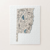 Oklahoma Oklahoman Afbeelding Map Legpuzzel (Verticaal)