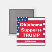 Oklahoma ondersteunt TRUMP magnet Magneet (Voorkant / Achterkant)