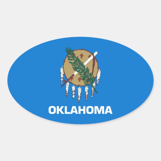 Oklahoma Ovale Sticker (Voorkant)