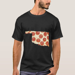 OKLAHOMA PIZZA PEPPERONI PIZZA STATE T-SHIRT