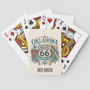 Oklahoma Prairie Boho Route 66 Spelavond Pokerkaarten