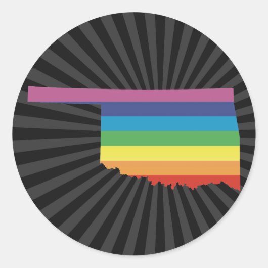 oklahoma pride. ronde sticker (Voorkant)