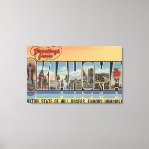 Oklahoma (provincie Will Rodgers) Canvas Afdruk