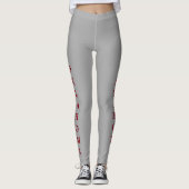 Oklahoma Red Lettering Gray Leggings (Voorkant)