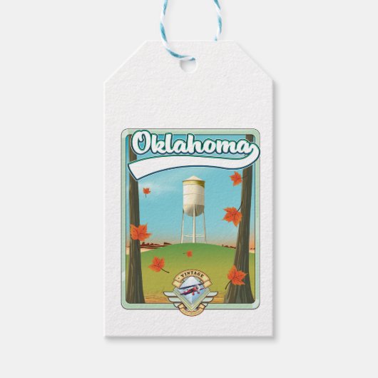 Oklahoma Reisposter Cadeaulabel (Voorkant)