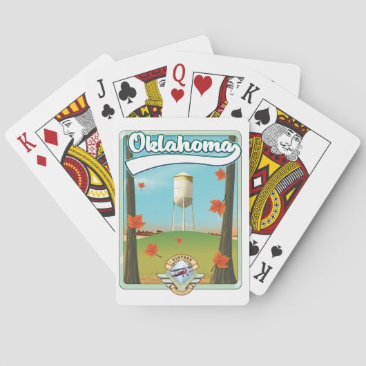 Oklahoma Reisposter Pokerkaarten (Achterkant)