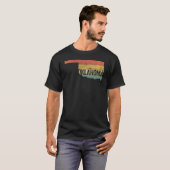 Oklahoma  Retro Sunset Distress State Map T-shirt (Voorkant volledig)