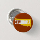 OKLAHOMA! RONDE BUTTON 3,2 CM (Voorkant /achterkant)