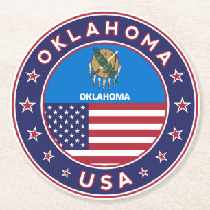 Oklahoma Ronde Kartonnen Onderzetter