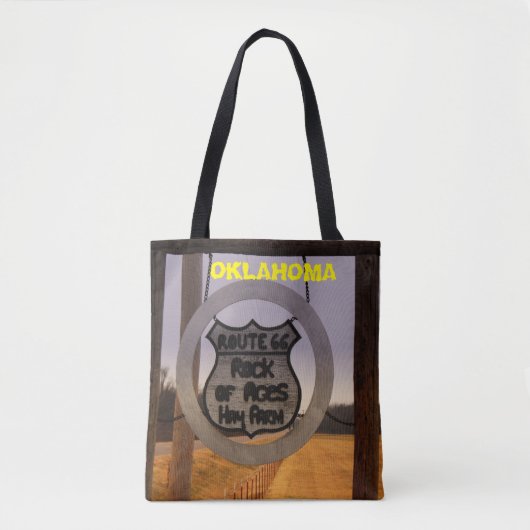 OKLAHOMA ROUTE 66 Canvas tas (Voorkant)