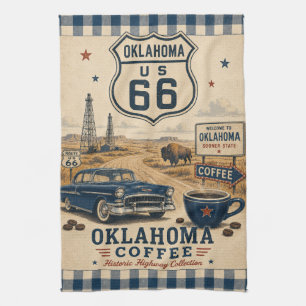 Oklahoma Route 66 Country Coffee Americana Theedoek