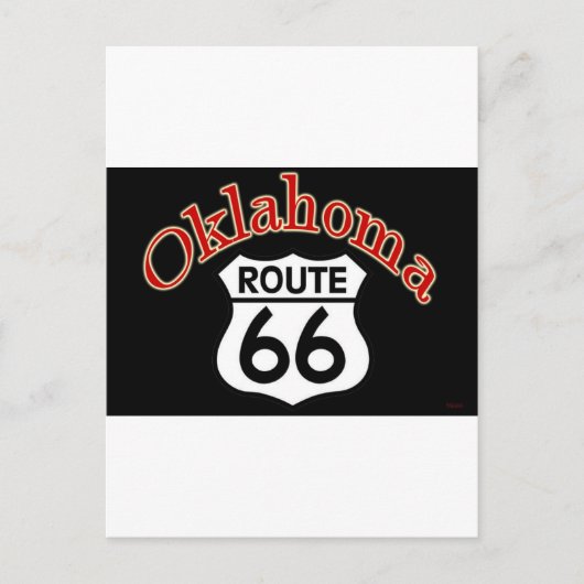 Oklahoma Route 66 Shield Briefkaart (Voorkant)