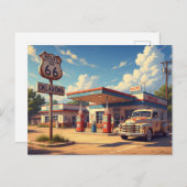 Oklahoma Route 66  tankstation Briefkaart (Voorkant / Achterkant)