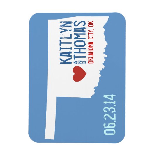 Oklahoma Save the Date -  stad Magneet (Verticaal)