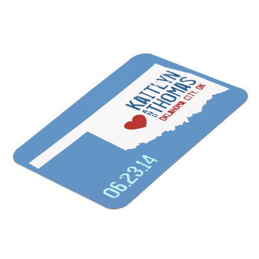 Oklahoma Save the Date -  stad Magneet (Linkerzijde)