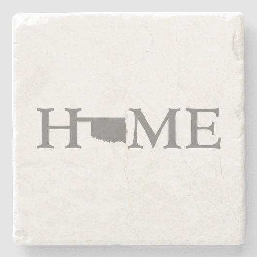 Oklahoma Shaped Letter Home Oklahoman Word Art Stenen Onderzetter (Voorkant)