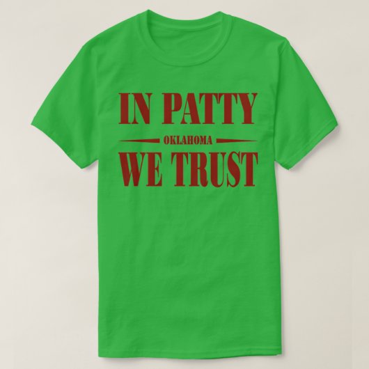 Oklahoma Softbal in Patty We Trust 3 T-shirt (Design voorkant)