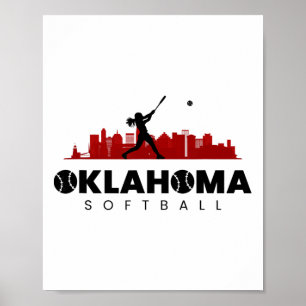 Oklahoma Softll Vintage Minimalistische Stad Softl Poster