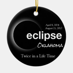  Oklahoma Solar Eclipse 2017 2024 Keramisch Ornament