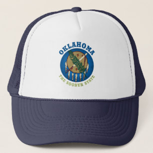 OKLAHOMA SOONER STAATSVLAG TRUCKERHOED TRUCKER PET