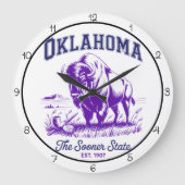 Oklahoma Sooner State Bison Grote Klok (Voorkant)