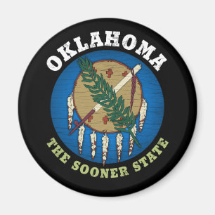 OKLAHOMA SOONER STATE FLAG MAGNEET