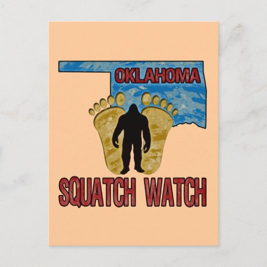 Oklahoma Squatch Watch Briefkaart (Voorkant)
