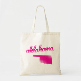 Oklahoma staat in roze tote bag