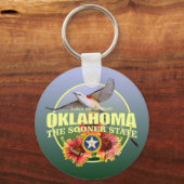 Oklahoma State Bird & Flower Sleutelhanger (Voorkant)