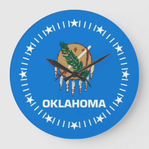 Oklahoma State Flag op een Grote Klok