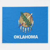 Oklahoma State Flag Print Patriot Fleece Deken (Voorkant (Horizontaal))