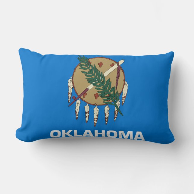 Oklahoma State Flag Print Patriottisch Kussen (Voorkant)