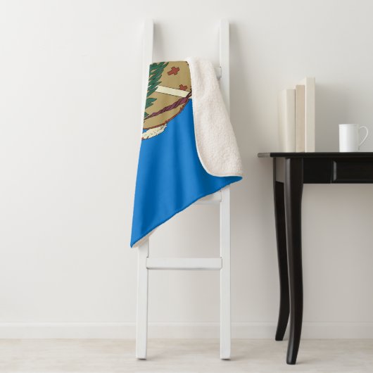 Oklahoma State Flag Print Patriottisch Sherpa Deken (In situ)