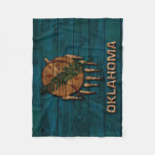 Oklahoma State Flag  Wood Carved Fleece Deken (Voorkant)