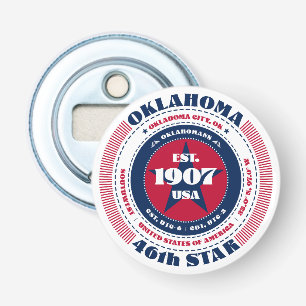 Oklahoma State Information Circle Button Flesopener
