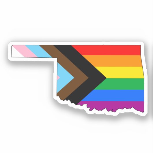 Oklahoma State Pride LGBTQ Progress Pride Sticker (Voorkant)