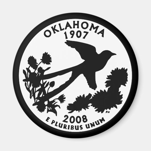 Oklahoma State Quarter Magneet (Voorkant)